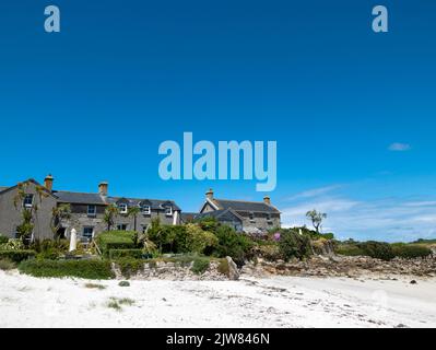 Old Grimsby, Tresco, Isles of Scilly, Cornwall, England, VEREINIGTES KÖNIGREICH. Stockfoto