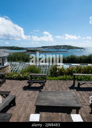 Juliet's Garden, St. Mary's, Isles of Scilly, Cornwall, England, VEREINIGTES KÖNIGREICH. Stockfoto