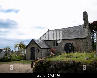 Die Kirche der Heiligen Jungfrau Maria, die Altstadt, die Marienkirche, die Scilly-Inseln, Cornwall, England, Großbritannien. Stockfoto