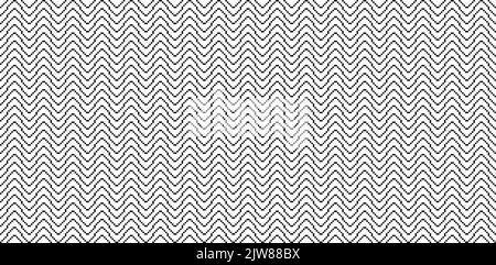 Abstraktes Chevron Streifenmuster nahtlose Textur Schwarz-Weiß Monochromer Hintergrund geometrische Illustration Pixel Art Stil Stockfoto