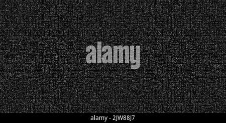 Monochrome dunkle geometrische Pixel Art Stil Gitter Hintergrund moderne schwarze abstrakte Rauschen Textur Stockfoto