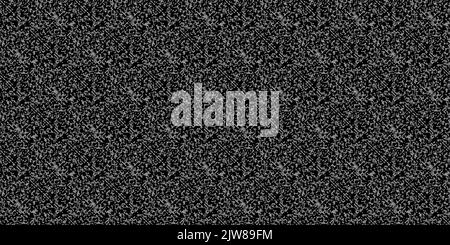 Monochrome dunkle geometrische Pixel Art Stil Gitter Hintergrund moderne schwarze abstrakte Rauschen Textur Stockfoto
