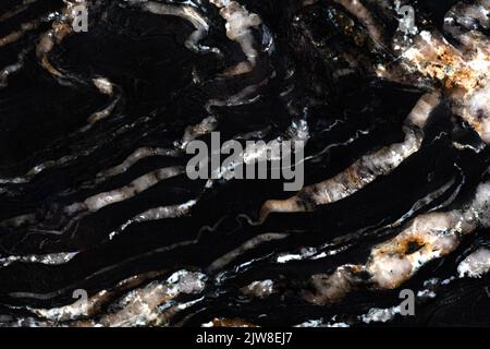 Exquisite schwarzen Granit Hintergrund als Teil der stilvollen Interieur. Stockfoto
