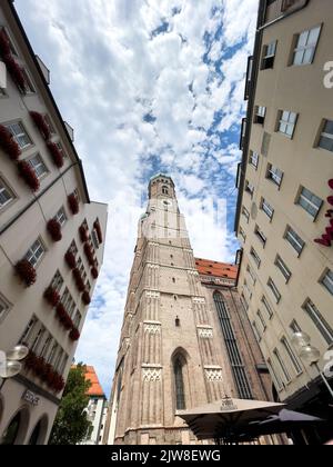 Frauenkirche im Zentrum von München, Deutschland Stockfoto