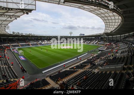 Hull, Großbritannien. 04. September 2022. Allgemeiner Blick ins MKM-Stadion vor dem heutigen Sky Bet Championship-Spiel Hull City gegen Sheffield United im MKM-Stadion, Hull, Großbritannien, 4.. September 2022 (Foto von James Heaton/News Images) in Hull, Großbritannien am 9/4/2022. (Foto von James Heaton/News Images/Sipa USA) Quelle: SIPA USA/Alamy Live News Stockfoto