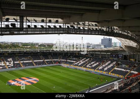 Hull, Großbritannien. 04. September 2022. Allgemeiner Blick ins MKM-Stadion vor dem heutigen Sky Bet Championship-Spiel Hull City gegen Sheffield United im MKM-Stadion, Hull, Großbritannien, 4.. September 2022 (Foto von James Heaton/News Images) in Hull, Großbritannien am 9/4/2022. (Foto von James Heaton/News Images/Sipa USA) Quelle: SIPA USA/Alamy Live News Stockfoto