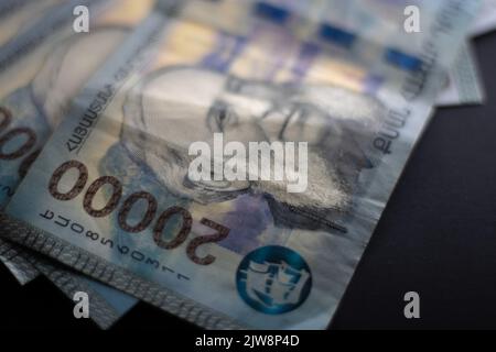 Armenia Money, Armenia DRAM, 20000 DRAM-Banknoten, Wallpaper Business und Finanzen Stockfoto