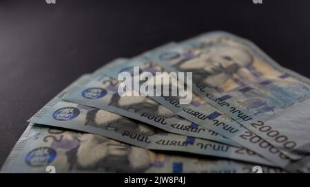 Armenia Money, Armenia DRAM, 20000 DRAM-Banknoten, Wallpaper Business und Finanzen Stockfoto