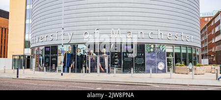 University of Manchester - MANCHESTER, Großbritannien - 15. AUGUST 2022 Stockfoto