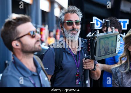 Canal+ TV bei der Arbeit während der Formel 1 Heineken Dutch Grand Prix 2022, 15. Runde der FIA Formel 1 Weltmeisterschaft 2022 vom 2. Bis 4. September 2022 auf dem Zandvoort Circuit, in den Niederlanden, Belgien - Foto: Florent Gooden / Dppi/DPPI/LiveMedia Stockfoto