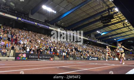 Ciara Mageean aus Irland gewinnt die Women's 1500m während des Allianz Memorial Van Damme 2022, Teil der Diamond League Serie 2022 im King Baudouin Stadion Stockfoto