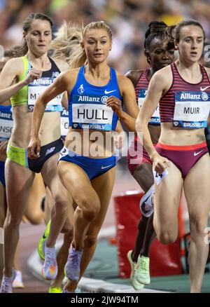 Jessica Hull aus Australien, die während des Allianz Memorial Van Damme 2022, Teil der Diamond League-Serie 2022 in King Ba, bei den Frauen 1500m teilnimmt Stockfoto