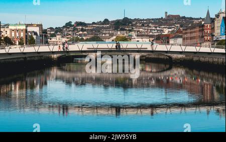 Die Stadt Cork und der Fluss Lee in der Republik Irland Stockfoto