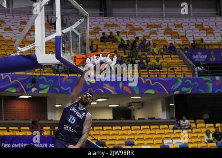 Recife, Brasilien. 03. September 2022. Das Spiel zwischen CANADA X URUGUAY, gültig für die erste Runde der ersten Phase des Männer Basketball America Cup, Americup FIBA 2022, fand am Samstag (03) im Geraldo Magalhães Gym, bekannt als Geraldão Gym, in Recife (PE), Brasilien statt. Quelle: Marcelino Luis/FotoArena/Alamy Live News Stockfoto