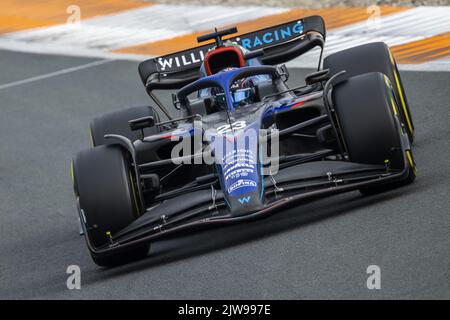 Zandvoort, Niederlande. 04. September 2022. ZANDVOORT - Alex Albon (Williams) während des Großen Preises der Niederlande F1 auf dem Circuit Zandvoort am 4. September 2022 in Zandvoort, Niederlande. ANP SEM VAN DER WAL Quelle: ANP/Alamy Live News Stockfoto