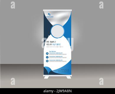Roll up Banner Design Vorlage moderne xbanner rull up Design Golf Wettbewerb roll up bannemod Stock Vektor