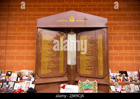 Memorial at Anfield Stadium FC Liverpool - LIVERPOOL, UK - 16. AUGUST 2022 Stockfoto