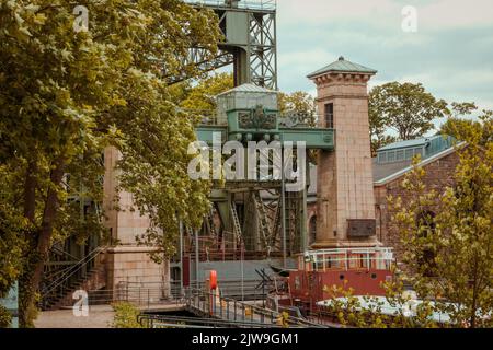 Alte Schiffshebewerk Henrichenburg in Waltrop-Oberwiese Stockfoto