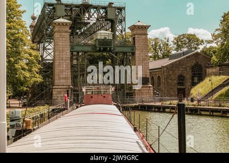 Alte Schiffshebewerk Henrichenburg in Waltrop-Oberwiese Stockfoto