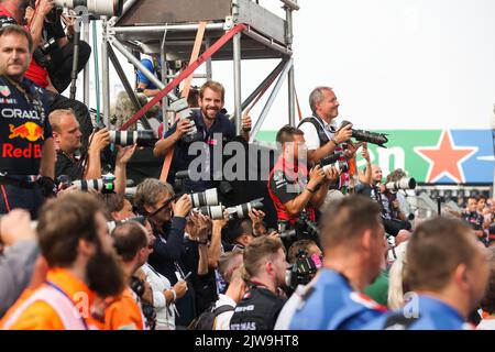 Germain Hazard, Fotograf während der Formel 1 Heineken Dutch Grand Prix 2022, 15. Runde der FIA Formel 1 Weltmeisterschaft 2022 vom 2. Bis 4. September 2022 auf dem Zandvoort Circuit, in den Niederlanden, Belgien - Foto Antonin Vincent / DPPI Stockfoto