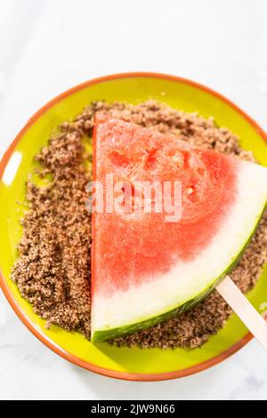 Chili Limette Wassermelone knallt Stockfoto
