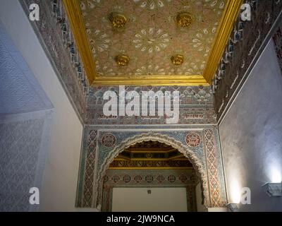 Prince's Room Deckendetails, Alcazar von Sevilla Stockfoto