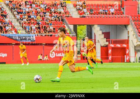 MALLORCA, SPANIEN - 3. SEPTEMBER: Rodrigo Riquelme von Girona CF während des Spiels zwischen RCD Mallorca und Girona CF von La Liga Santander am 3. September 2022 im Visit Mallorca Stadium Son Moix in Mallorca, Spanien. (Foto von Samuel Carreño/ PX Images) Stockfoto