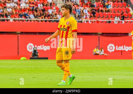 MALLORCA, SPANIEN - 3. SEPTEMBER: Rodrigo Riquelme von Girona CF zwischen RCD Mallorca und Girona CF von La Liga Santander am 3. September 2022 im Visit Mallorca Stadium Son Moix in Mallorca, Spanien. (Foto von Samuel Carreño/ PX Images) Stockfoto