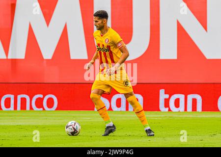 MALLORCA, SPANIEN - 3. SEPTEMBER: Juan Pedro Ramirez von Girona CF zwischen RCD Mallorca und Girona CF von La Liga Santander am 3. September 2022 im Visit Mallorca Stadium Son Moix in Mallorca, Spanien. (Foto von Samuel Carreño/ PX Images) Stockfoto