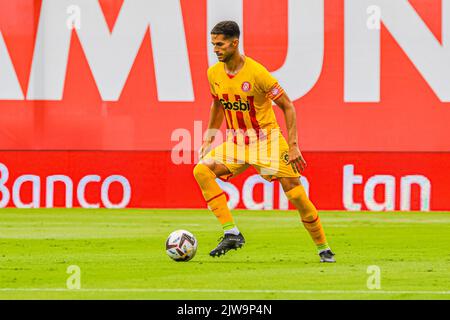 MALLORCA, SPANIEN - 3. SEPTEMBER: Juan Pedro Ramirez von Girona CF zwischen RCD Mallorca und Girona CF von La Liga Santander am 3. September 2022 im Visit Mallorca Stadium Son Moix in Mallorca, Spanien. (Foto von Samuel Carreño/ PX Images) Stockfoto