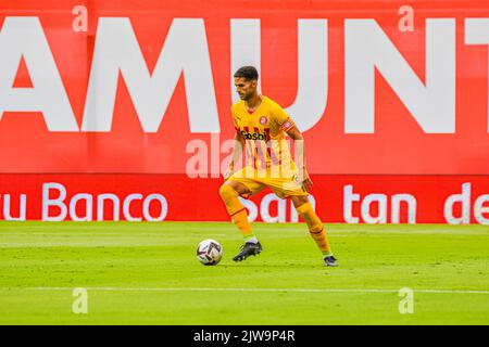 MALLORCA, SPANIEN - 3. SEPTEMBER: Juan Pedro Ramirez von Girona CF zwischen RCD Mallorca und Girona CF von La Liga Santander am 3. September 2022 im Visit Mallorca Stadium Son Moix in Mallorca, Spanien. (Foto von Samuel Carreño/ PX Images) Stockfoto