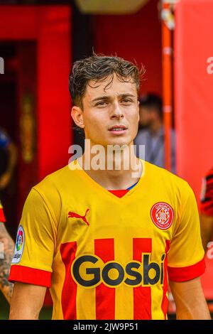 MALLORCA, SPANIEN - 3. SEPTEMBER: Rodrigo Riquelme von Girona CF zwischen RCD Mallorca und Girona CF von La Liga Santander am 3. September 2022 im Visit Mallorca Stadium Son Moix in Mallorca, Spanien. (Foto von Samuel Carreño/ PX Images) Stockfoto