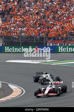 ZANDVOORT, Niederlande. , . In Zandvoort, #47, Mick SCHUMACHER, GER, Haas F1 Team, VF-22, F065 Motor Quelle: SPP Sport Pressefoto. /Alamy Live News Stockfoto