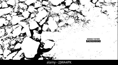 Gravel Grunge Textur monochromen Hintergrund Vektor Stock Vektor