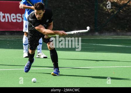 10 Racing's Cedric Charlier während eines Eishockeyspiels zwischen Racing und Uccle Sport, Sonntag, 4. September in Waterloo, am 1. Tag der belgischen Eishockey-Liga-Saison 2022-2023. BELGA FOTO JILL DELSAUX Stockfoto