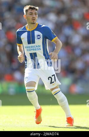 Brighton und Hove, Großbritannien. 4. September 2022. Billy Gilmour von Brighton und Hove Albion während des Premier League-Spiels im AMEX Stadium, Brighton und Hove. Bildnachweis sollte lauten: Paul Terry/Sportimage Kredit: Sportimage/Alamy Live News Stockfoto