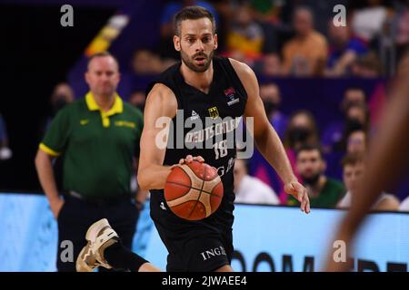 KÖLN, 4. SEPTEMBER 2022: Jonas Wohlfarth-Bottermann. Das Basketballspiel von Eurobasket 2022 Litauen gegen Deutschland Stockfoto