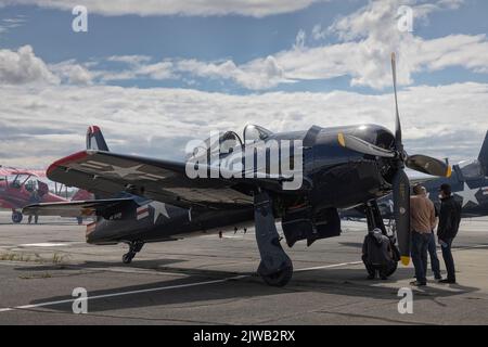 Grumman F8F Bearcat in Boundary Bay, BC, Kanada Stockfoto