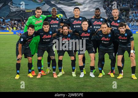 Rom, Latium, Italien. 3. September 2022. Während des italienischen Serie-A-Fußballmatches SS Lazio gegen SSC Napoli, im Olympiastadion in Rom.im Bild: napoli Soccer (Bildquelle: © Fabio Sasso/ZUMA Press Wire) Stockfoto