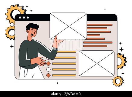 UI UX-Designer Stock Vektor