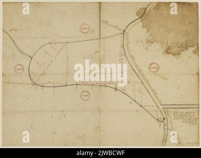 Blick auf den Domturm (Domplein) in Utrecht. Stockfoto