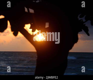 Wunderschöne Sonnenuntergänge am Abend in Sri Lanka Stockfoto