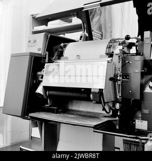 Bild des IBM 1403 RPinter, der zum Bull Computer (IBM 1401) der N.S. gehört In einem der wichtigsten Gebäude in Utrecht. Stockfoto