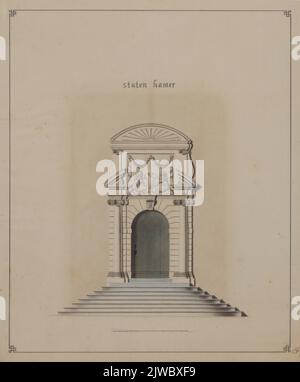 Blick auf den Domturm (Domplein) in Utrecht, von Südosten. Stockfoto