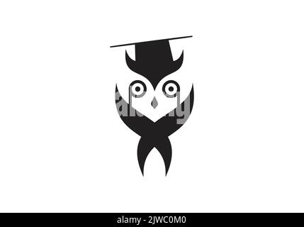OWL Graduated Smart Intelligent Logo X Design Education Logo Design Template Stock Vektor