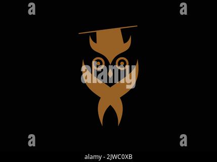 OWL Graduated Smart Intelligent Logo X Design Education Logo Design Template Stock Vektor