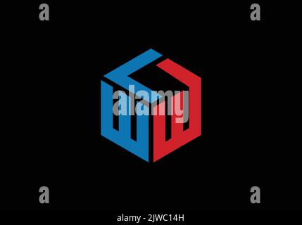 LWW Initial Monogram Letter lww Logo Design Vektorvorlage l w Cube Polygon Letter Logo Design Stock Vektor