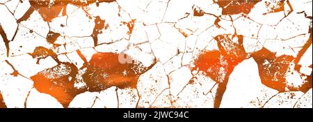 Die Risse Textur Orange Farbe. Vektorhintergrund. Stock Vektor