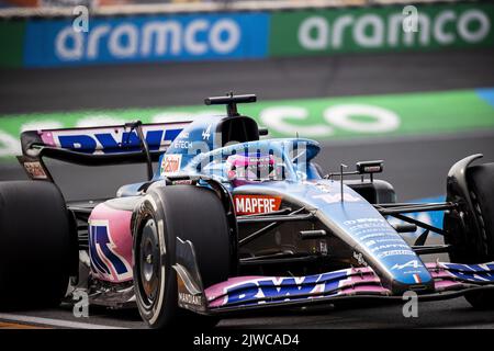 ZANDVOORT - Fernando Alonso (14) fährt die Alpine A522 während des Großen Preises der Niederlande F1 auf dem Circuit Zandvoort am 4. September 2022 in Zandvoort, Niederlande. KOEN VAN WEEL Stockfoto