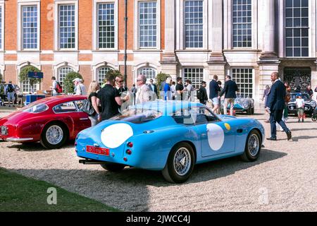 1962 Aston Martin DB4 GT Zagato beim Hampton Court Concours 2022 im Hampton Court Palace London UK Stockfoto